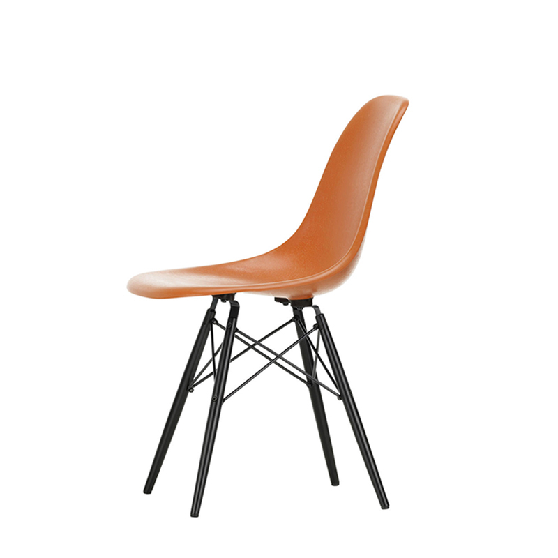 Chaise EAMES FIBERGLASS CHAIR DSW Rouge orange Eames VITRA