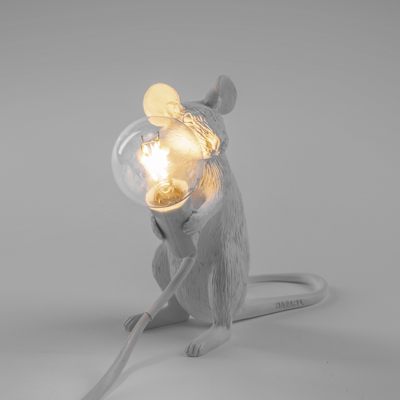 Lampe à poser MOUSE Sitting USB Blanc SELETTI