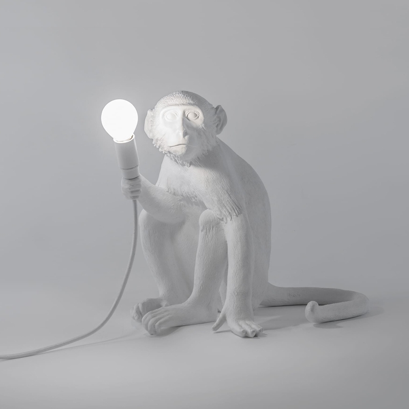 Lampe à poser MONKEY Sitting Blanc SELETTI