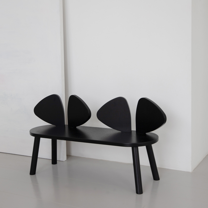 Siège enfant Banc enfant MOUSE 2 à 5 ans Noir NOFRED