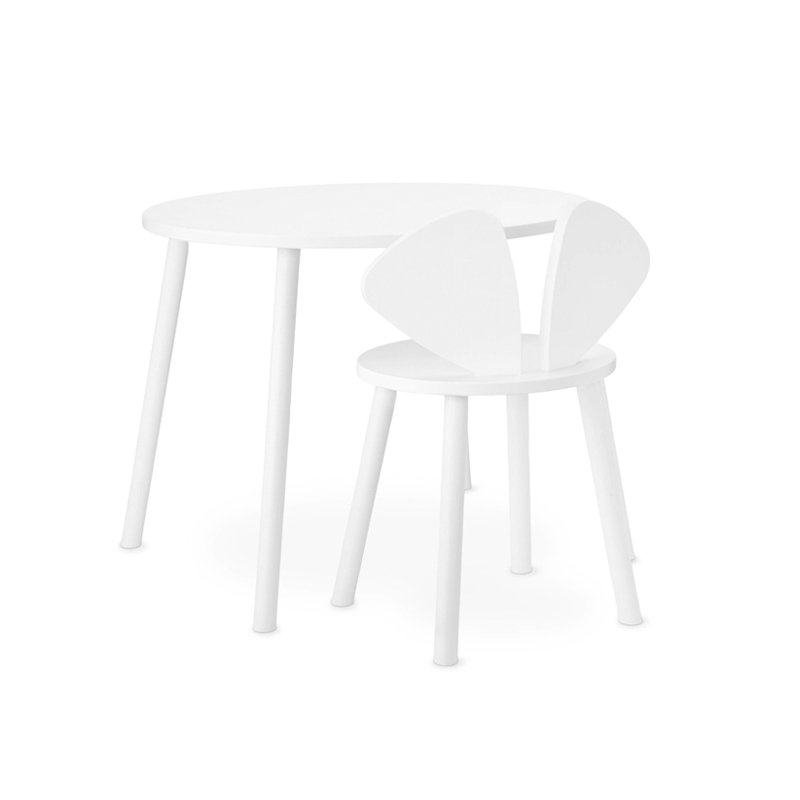 Siège enfant Chaise enfant MOUSE 6 à 10 ans Blanc NOFRED