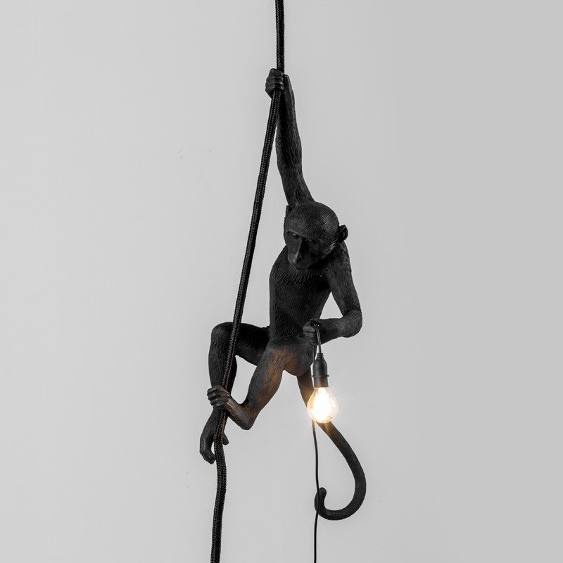 Suspension MONKEY OUTDOOR Ceiling Noir SELETTI