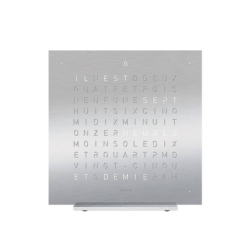 Horloge Horloge/ réveil QLOCKTWO EARTH 13,5 Stainless steel QLOCKTWO