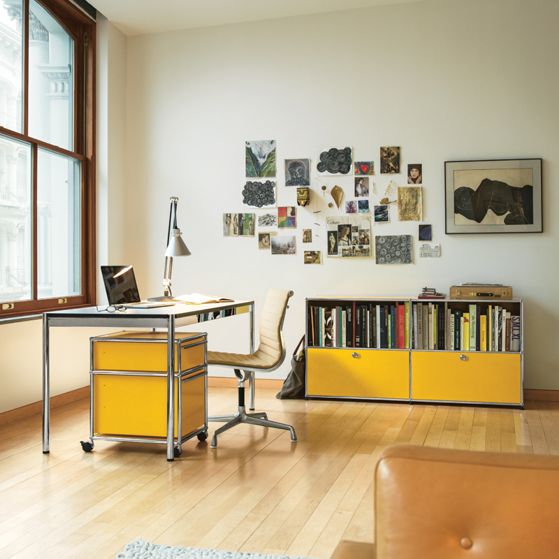 Meuble de rangement USM HALLER C2 Jaune or USM HALLER