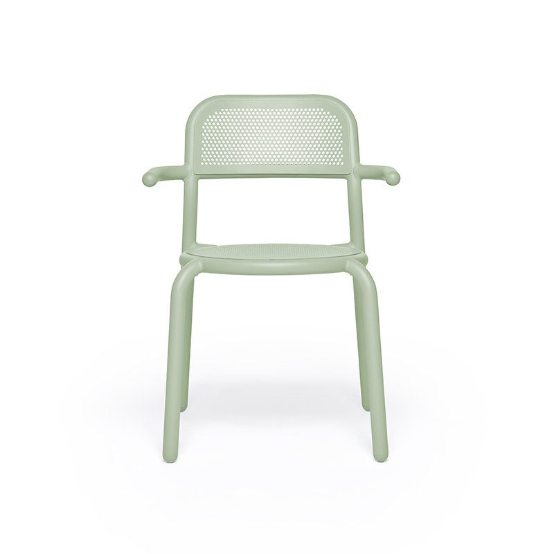 Chaise extérieur TONÍ avec accoudoirs Lot de 2 Vert brouillard FATBOY