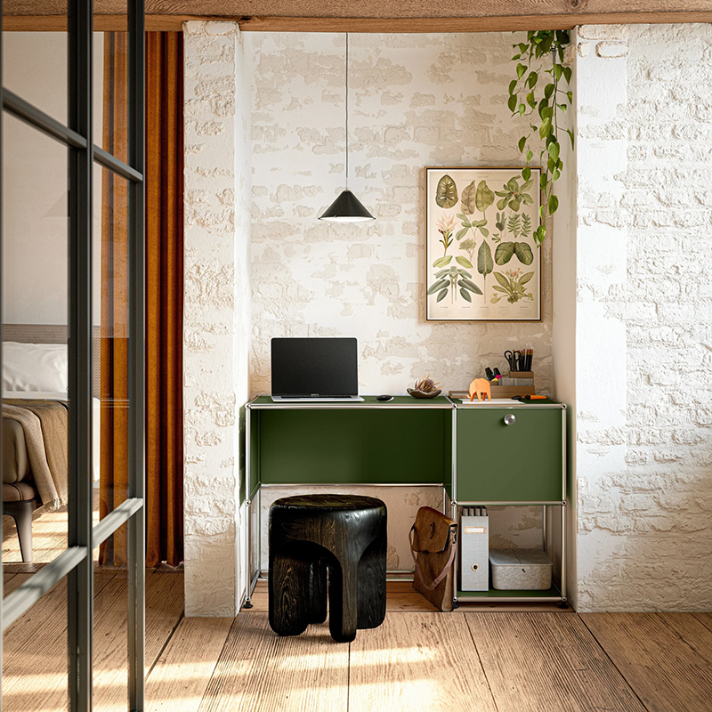 Bureau USM HALLER B21 HOME OFFICE Vert olive USM HALLER