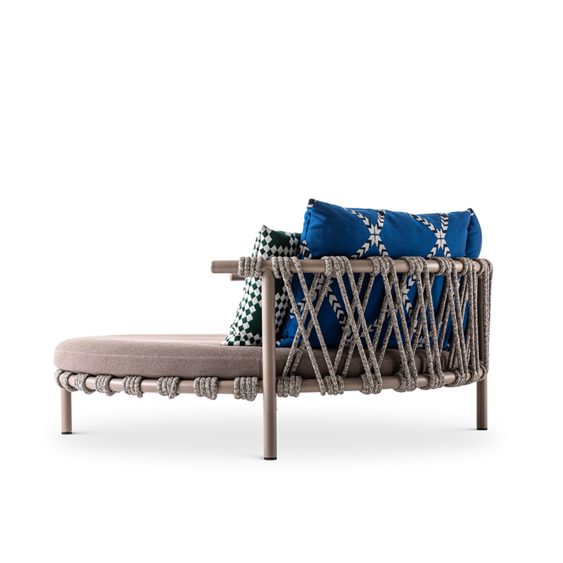 Canapé extérieur Love Bed TRAMPOLINE Kemi gris 363/ Favignana bleu 055 CASSINA