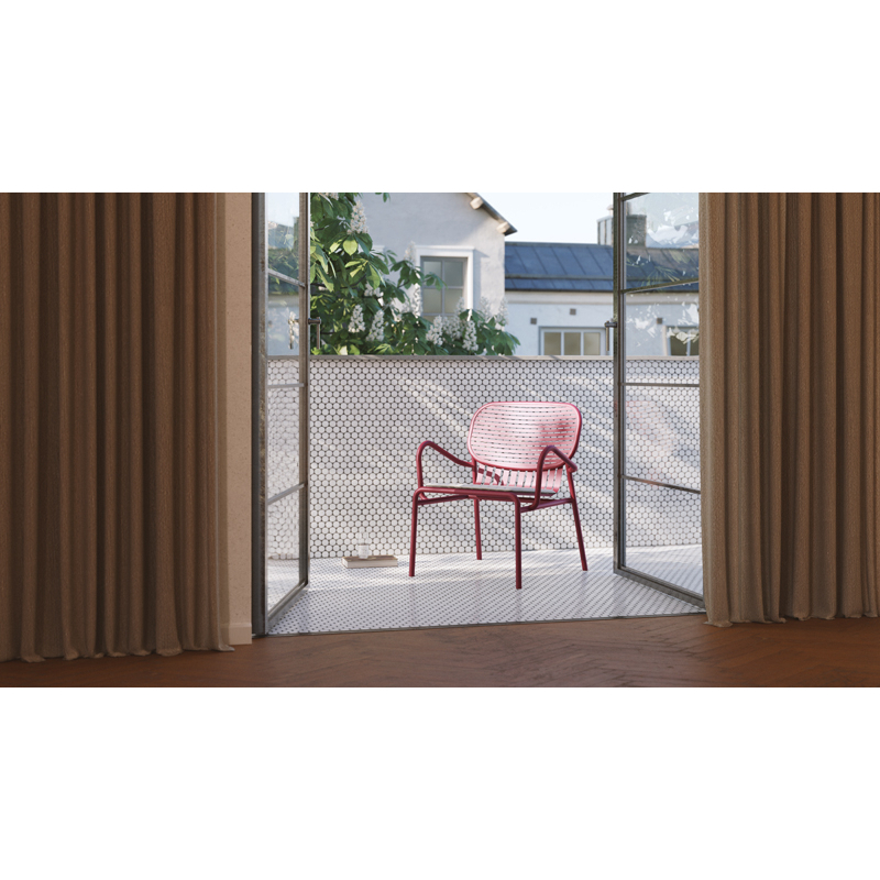 Fauteuil extérieur WEEK-END Rouge brun PETITE FRITURE