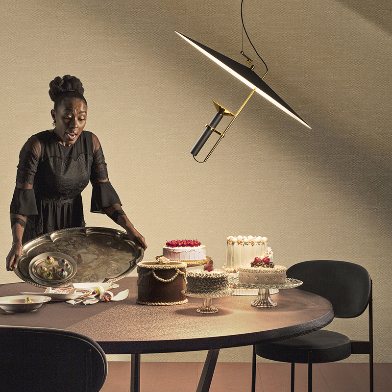 Suspension LUNA Noir/ or STILNOVO