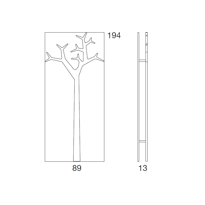 Porte-manteau Portemanteau mural TREE Blanc SWEDESE
