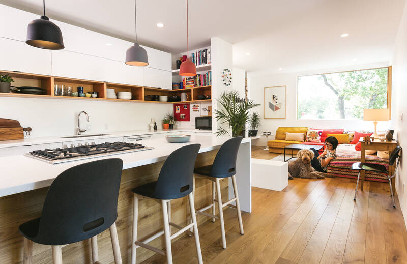 Tabouret haut ALFI STOOL dossier haut Anthracite EMECO