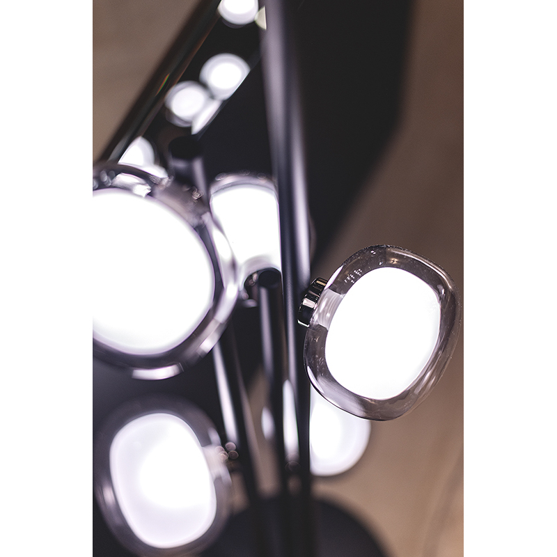 Lampadaire NABILA 552.66 Laiton brossé / verre transparent TOOY