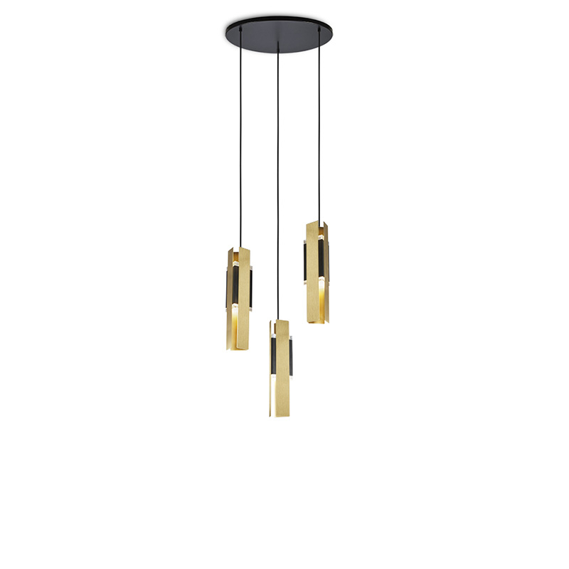 Suspension EXCALIBUR 559.13 Noir/ laiton TOOY