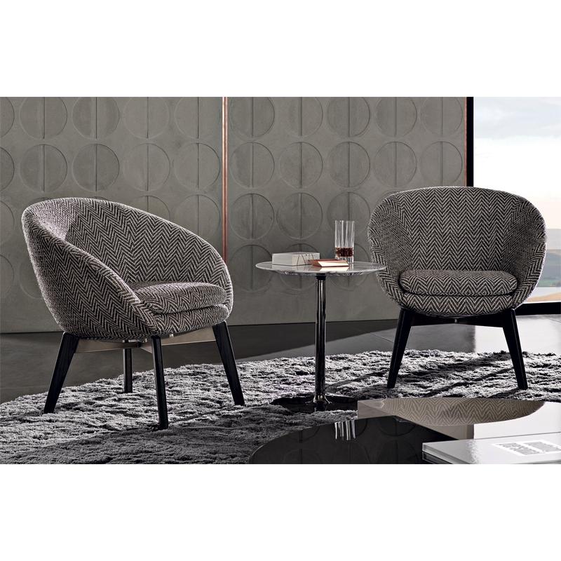 Fauteuil RUSSELL LOUNGE fixe MINOTTI