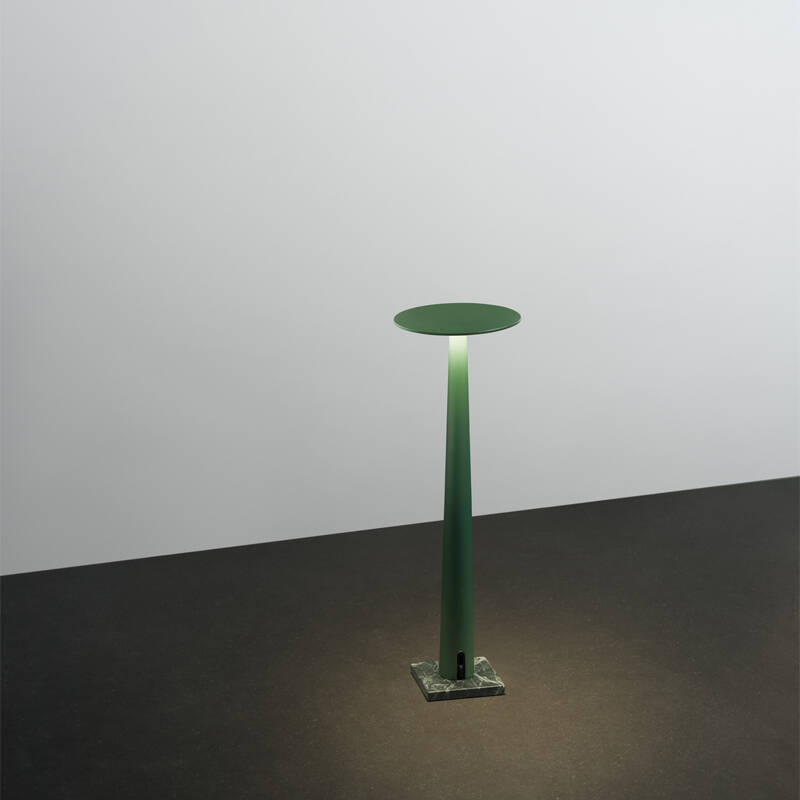 Lampe à poser PORTOFINO base marbre Vert émeraude NEMO LIGHTING
