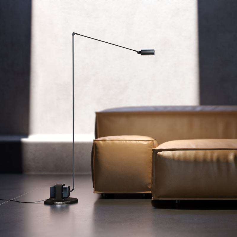 Lampadaire DAPHINE TERRA LED Noir soft touch LUMINA