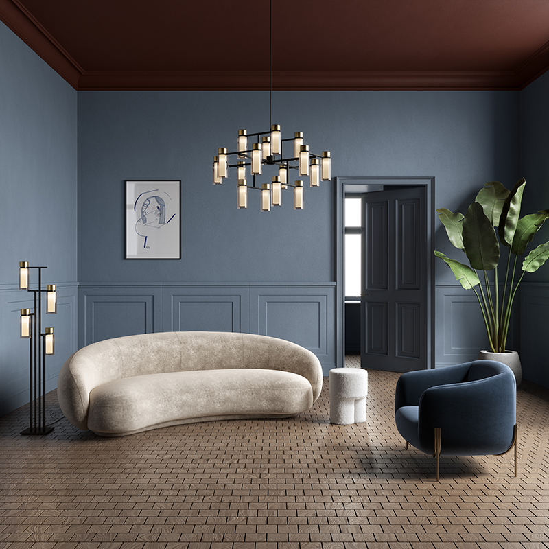 Suspension OSMAN 560.12 Laiton brossé / verre transparent TOOY