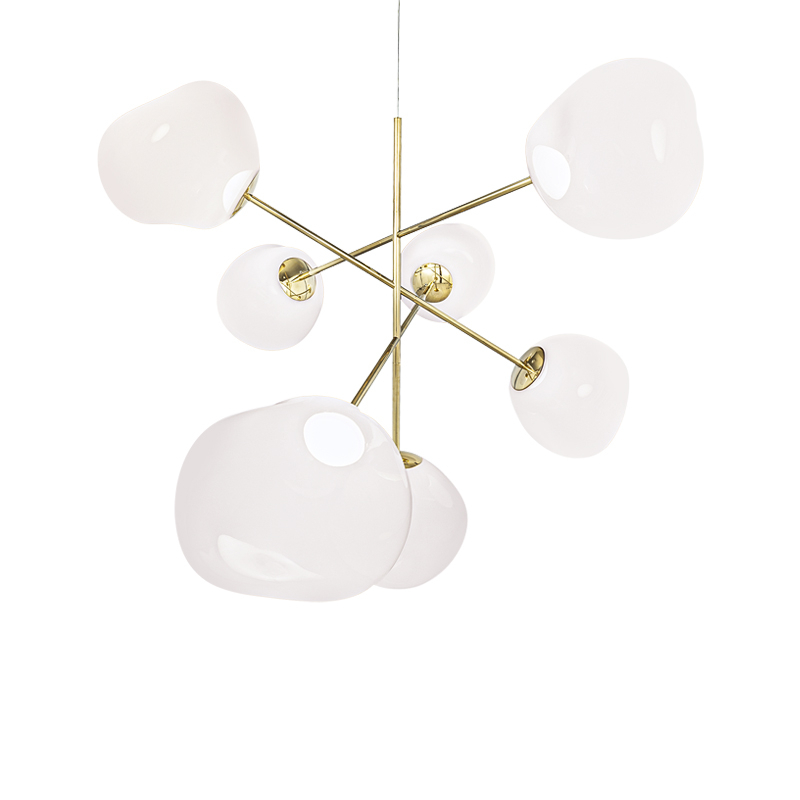 Suspension MELT CHANDELIER LARGE Opalin/ Or TOM DIXON