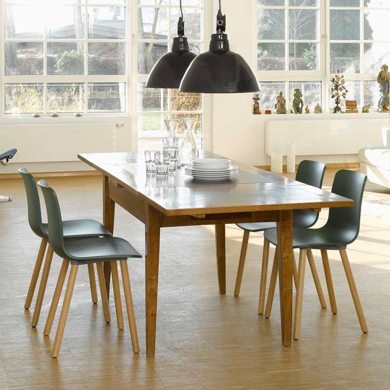 Chaise HAL RE WOOD Vert lierre RE VITRA