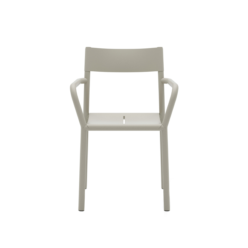 Chaise extérieur MAY avec accoudoirs Gris clair NEW WORKS