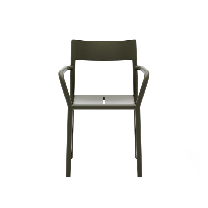 Chaise extérieur MAY avec accoudoirs Vert foncé NEW WORKS