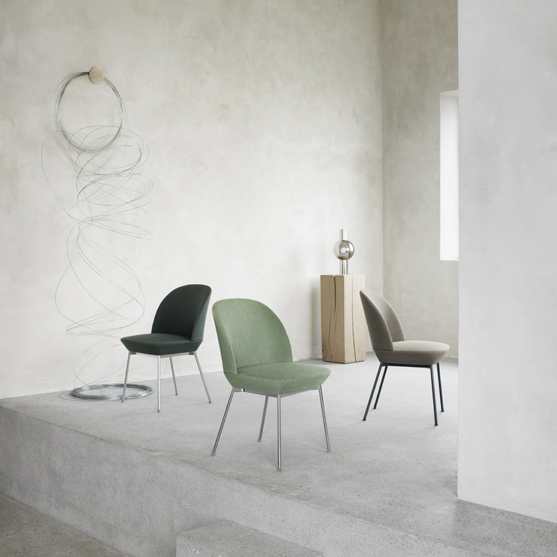 Chaise OSLO Beige 32/ chrome MUUTO