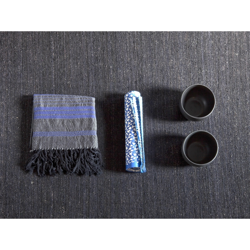 Tapis Tapis NATURAL NOMAD Noir NANIMARQUINA