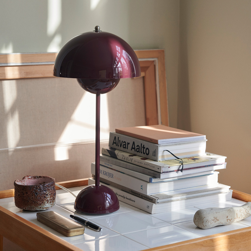 Lampe à poser FLOWERPOT VP3 Prune foncé AND TRADITION