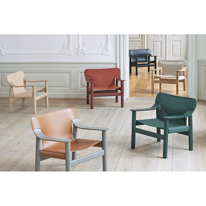 Fauteuil BERNARD Cuir Brandy/ chêne HAY