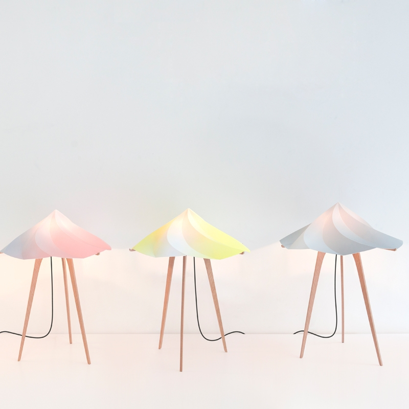 Lampe à poser CHANTILLY large Gris MOUSTACHE