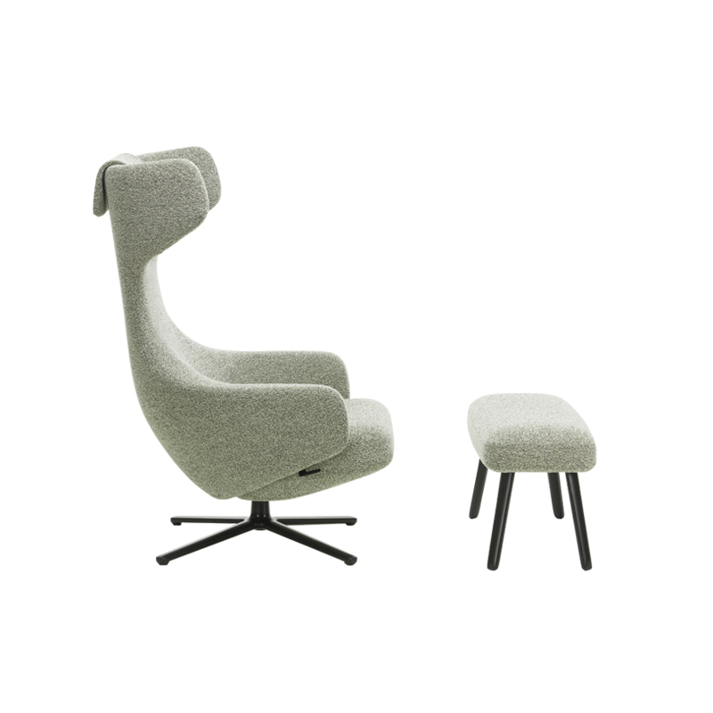 Fauteuil GRAND REPOS & PANCHINA Nubia 09 ivoire/forêt VITRA