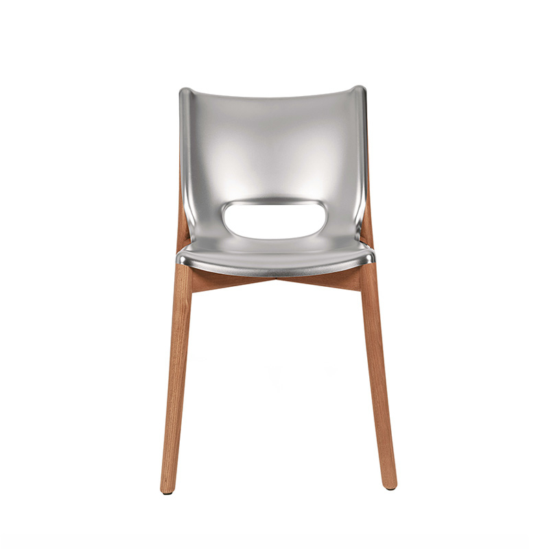 Chaise POÊLE Inox satiné/ hêtre brun ALESSI