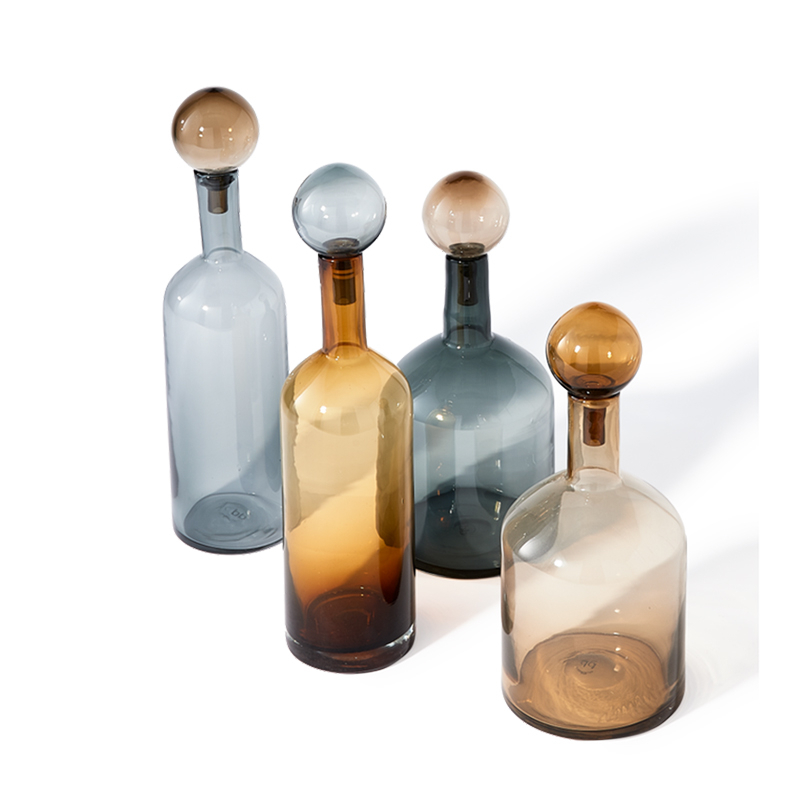 Carafe & verre Set de 4 Carafes BUBBLES AND BOTTLES L Cognac POLS POTTEN