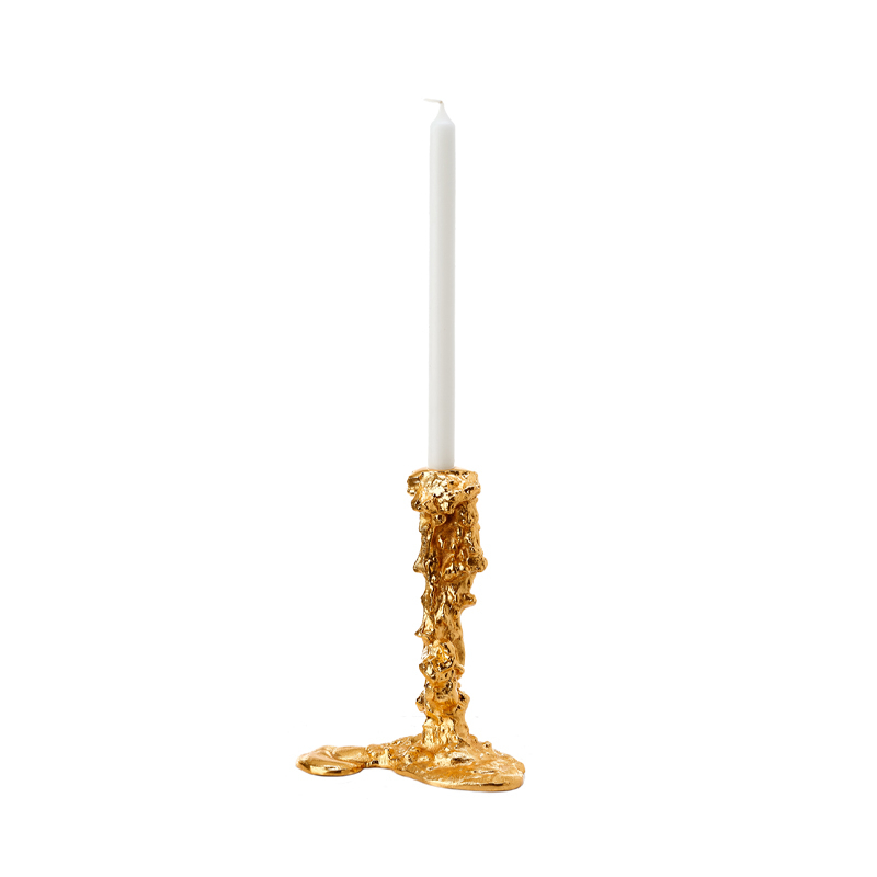 Photophore, bougeoir et bougie Bougeoir DRIP L Or POLS POTTEN