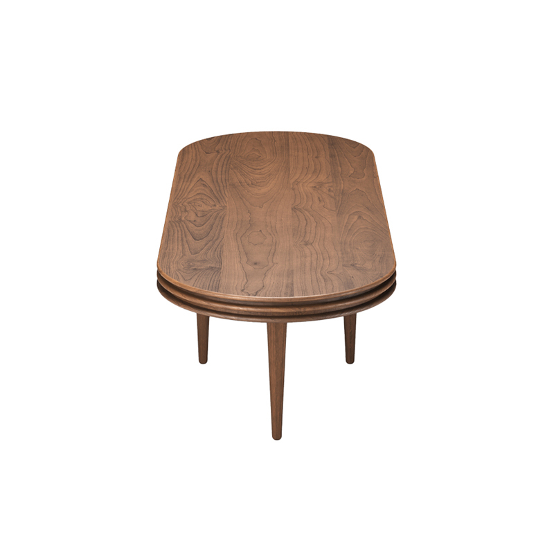 Table basse GROOVE OVAL H 37,5 Chêne fumé huilé DK3