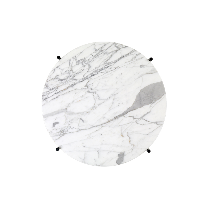 Table basse TS COFFEE Ø 55 Marbre Carrara blanc GUBI