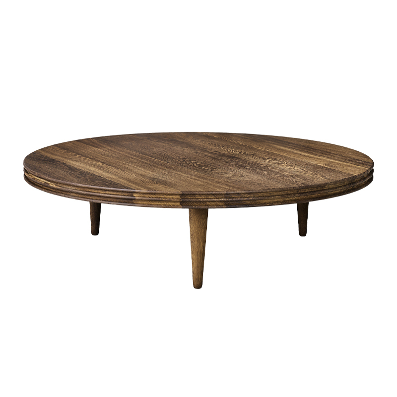 Table basse GROOVE ROUND H 30 Chêne fumé huilé DK3
