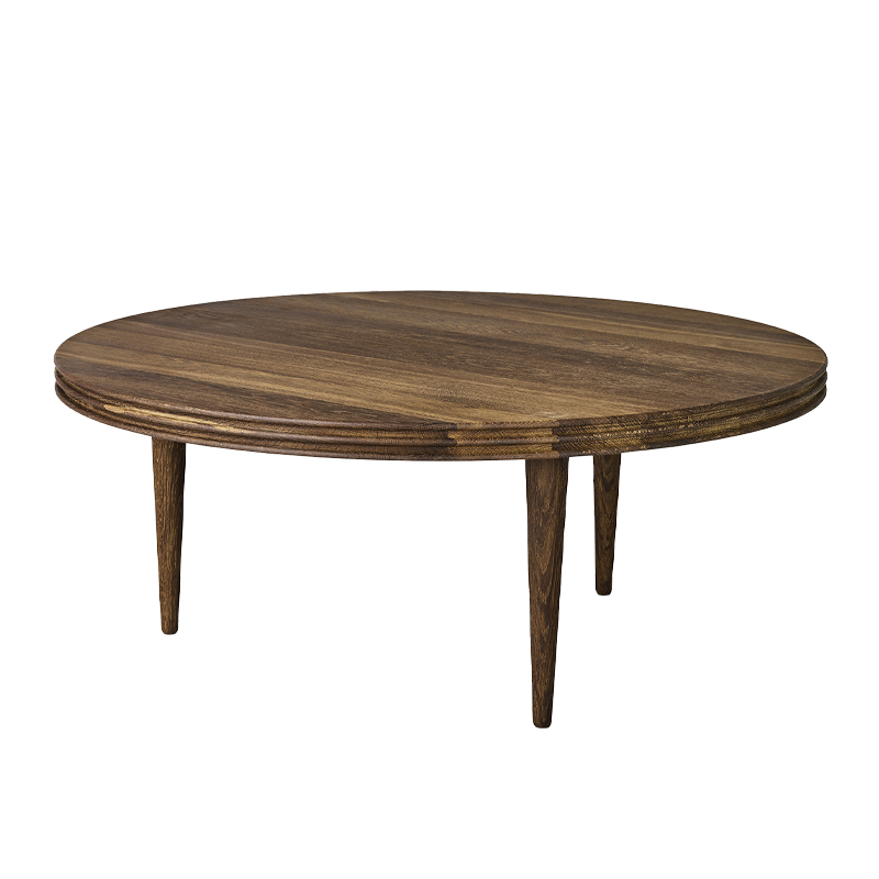 Table basse GROOVE ROUND H 45 Chêne fumé huilé DK3