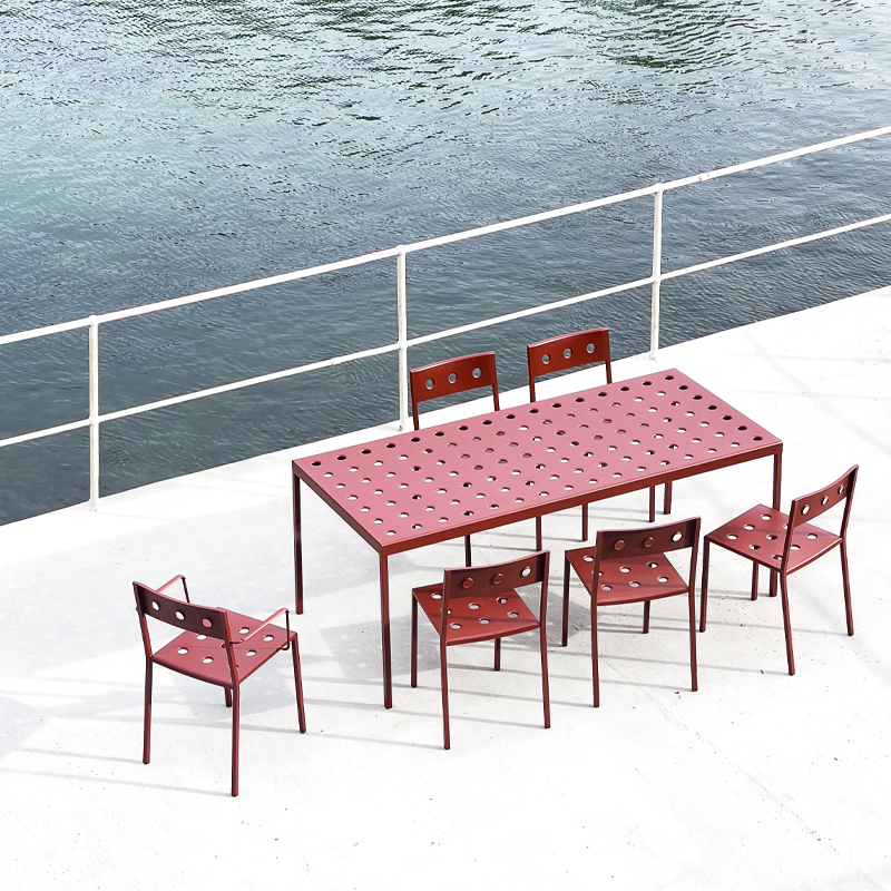 Chaise extérieur Chaise BALCONY avec accoudoirs Beige HAY