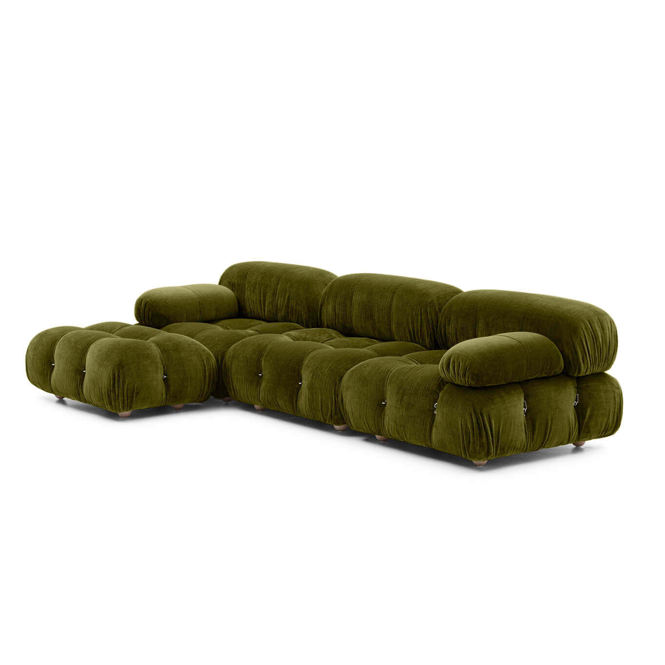 CAMALEONDA angulaire Chenille Enia Vert Olive BB ITALIA