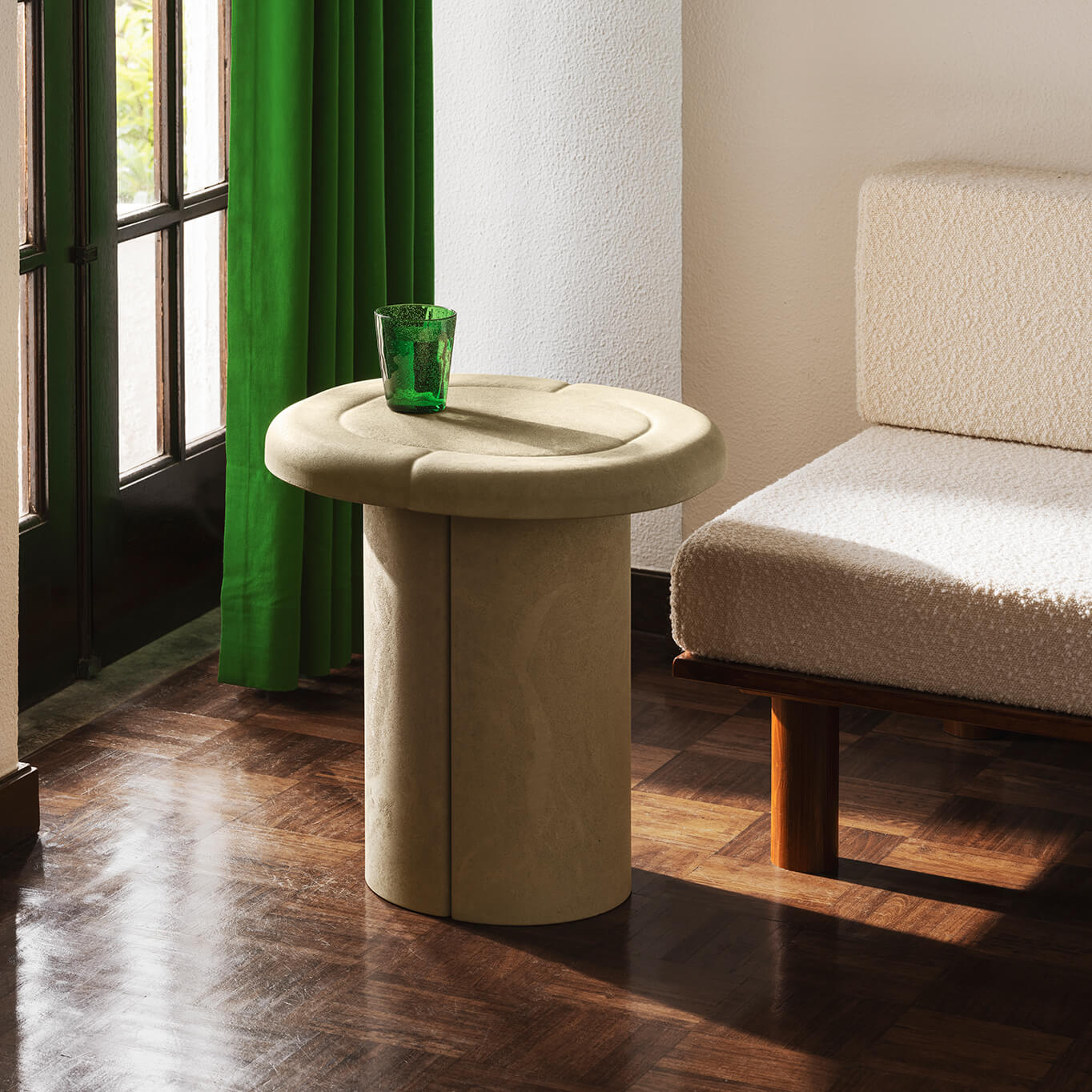 Table d'appoint guéridon ALDER Vert clair  MATER