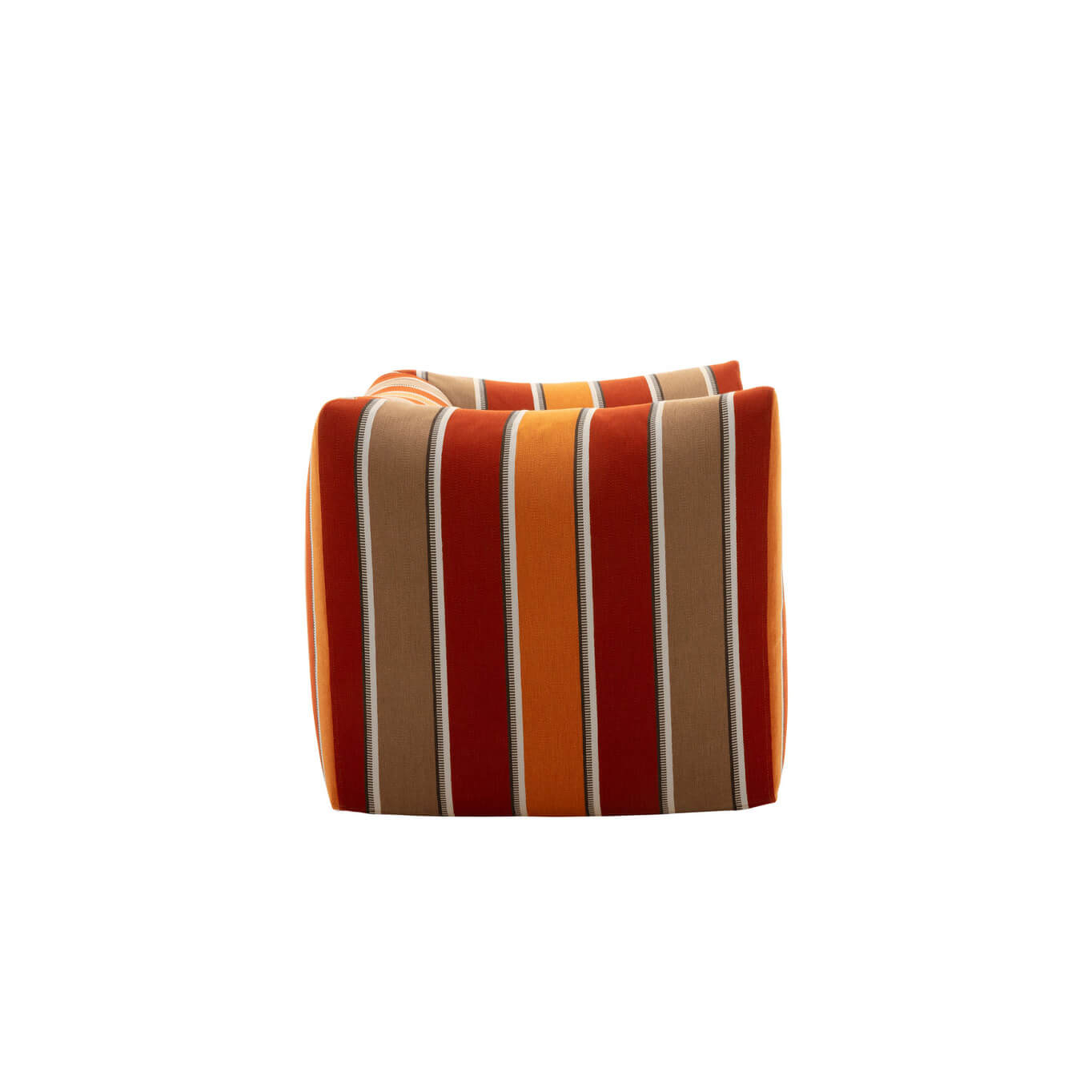 LA BAMBOLA Jacquard Lima raie orange B&B ITALIA