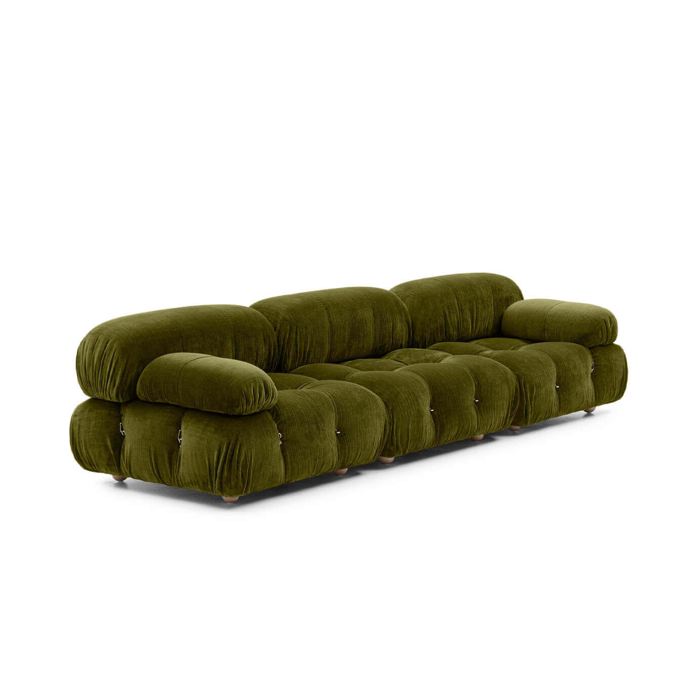 CAMALEONDA linéraire 3 places Chenille Enia Vert Olive