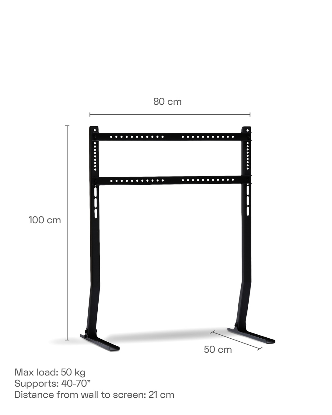 Meuble TV Support TV BENDY Haut Gris PEDESTAL