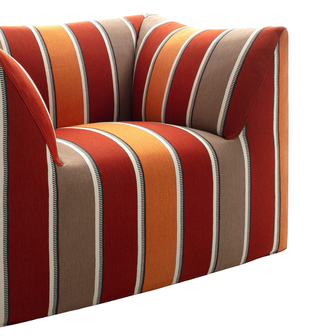 LA BAMBOLA Jacquard Lima raie orange B&B ITALIA