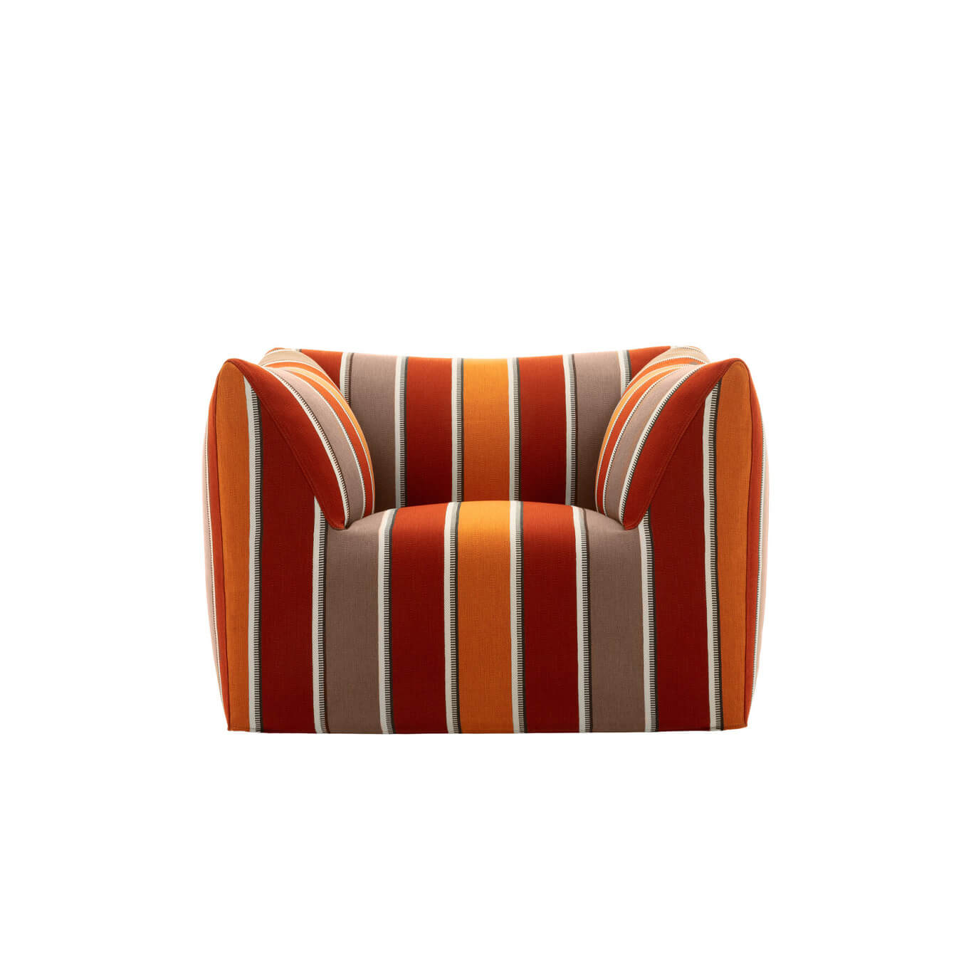 LA BAMBOLA Jacquard Lima raie orange B&B ITALIA