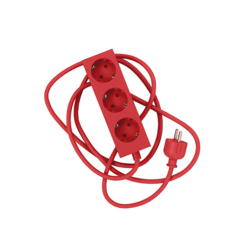 Accessoire luminaire Multiprise POWER BAR 5 m Rouge feu PEDESTAL