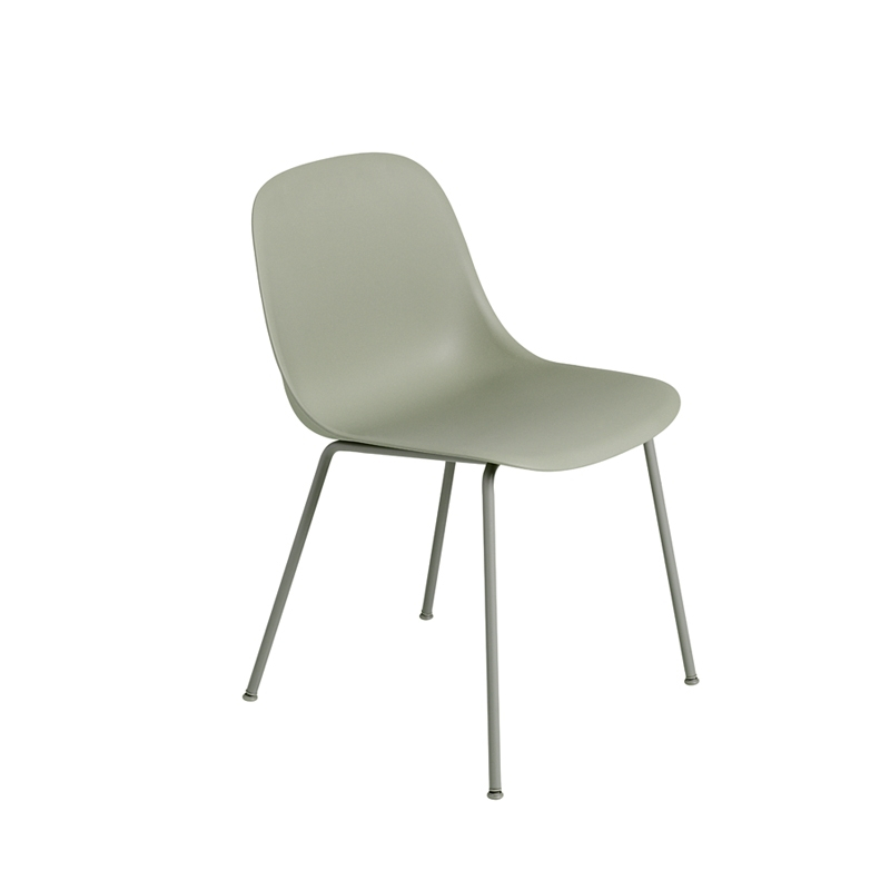 Chaise FIBER CHAIR 4 pieds acier Vert cendré MUUTO