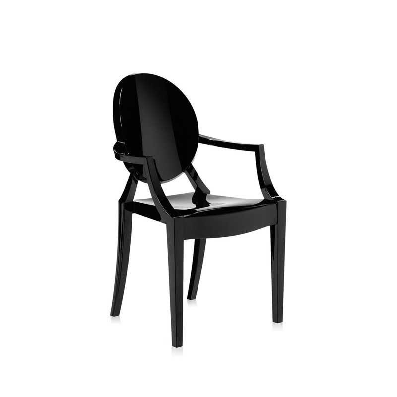 Fauteuil enfant LOU LOU GHOST Noir brillant KARTELL