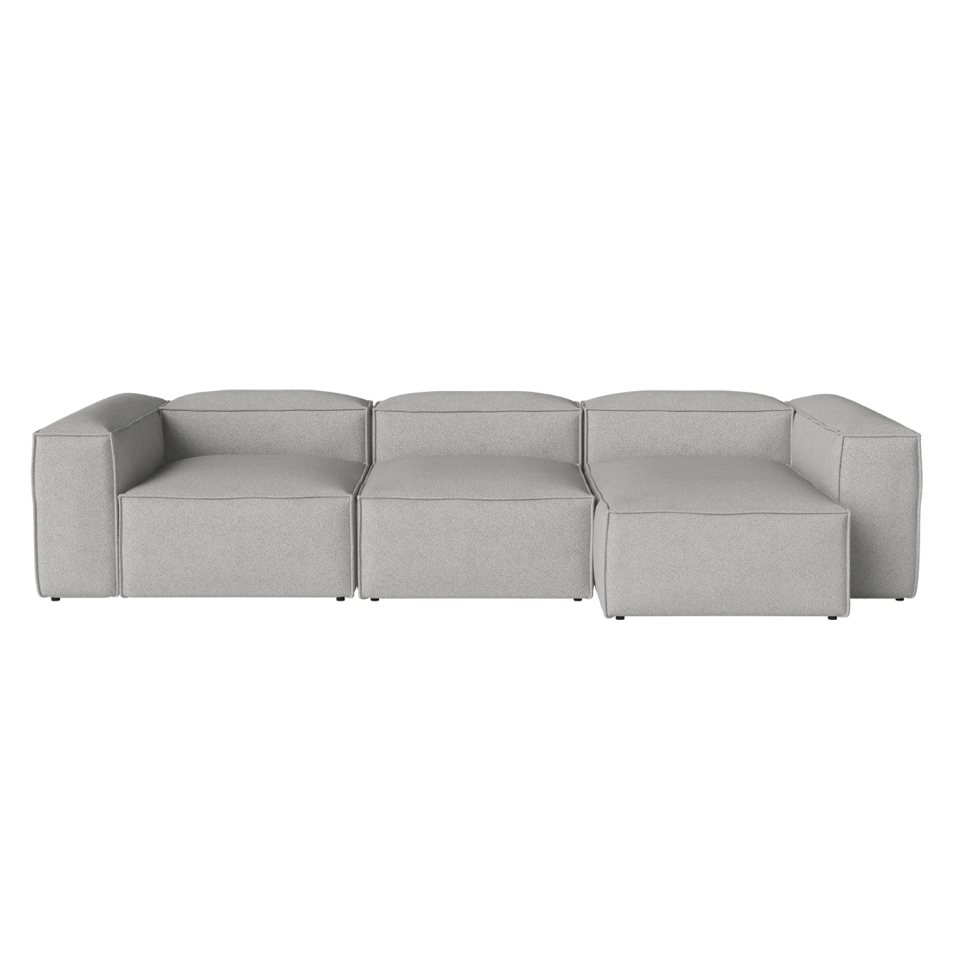 COSIMA Chaise Longue Right 340x120 Paza Light grey